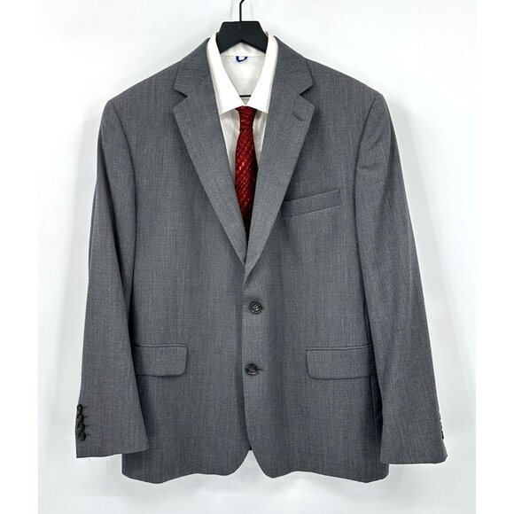 2 piece suit separates classic fit 100% wool straight leg gray 29L 46S - Picture 3 of 14